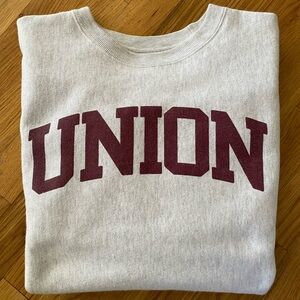 Union College Champion reverse weave sweatshirt